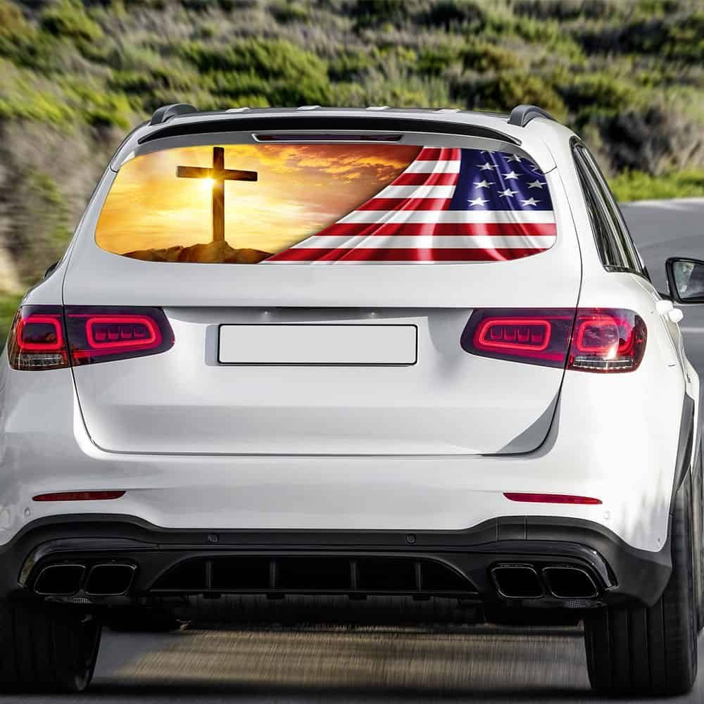My God. Jesus. Christian Cross Rear Window Decal THN2068CD My God. Jesus. Christian Cross Rear Window Decal THN2068CD