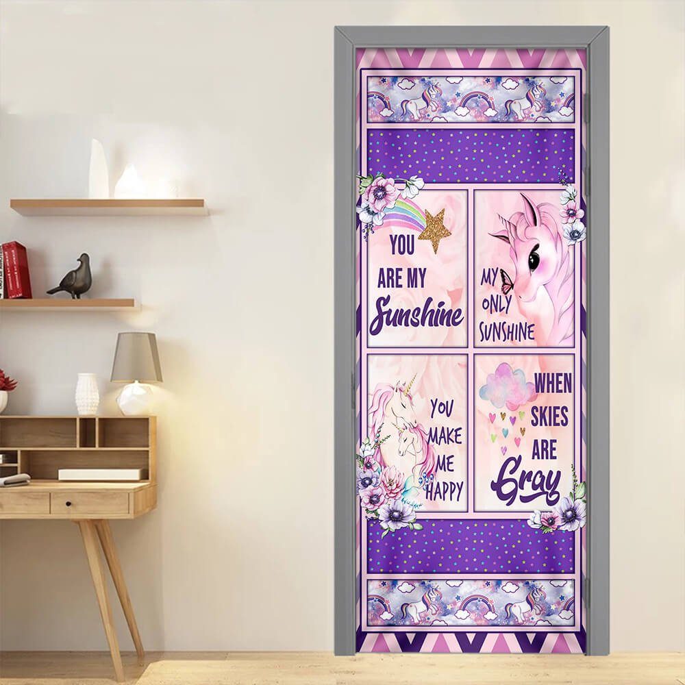 My Sunshine Unicorn Door Cover