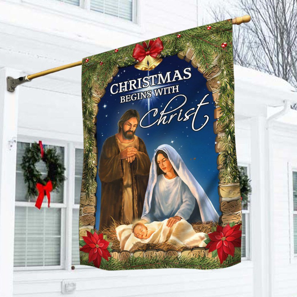 Nativity Of Jesus Flag Christmas Begins With Christ Flag TQN612Fv1 Nativity Of Jesus Flag Christmas Begins With Christ Flag TQN612Fv1