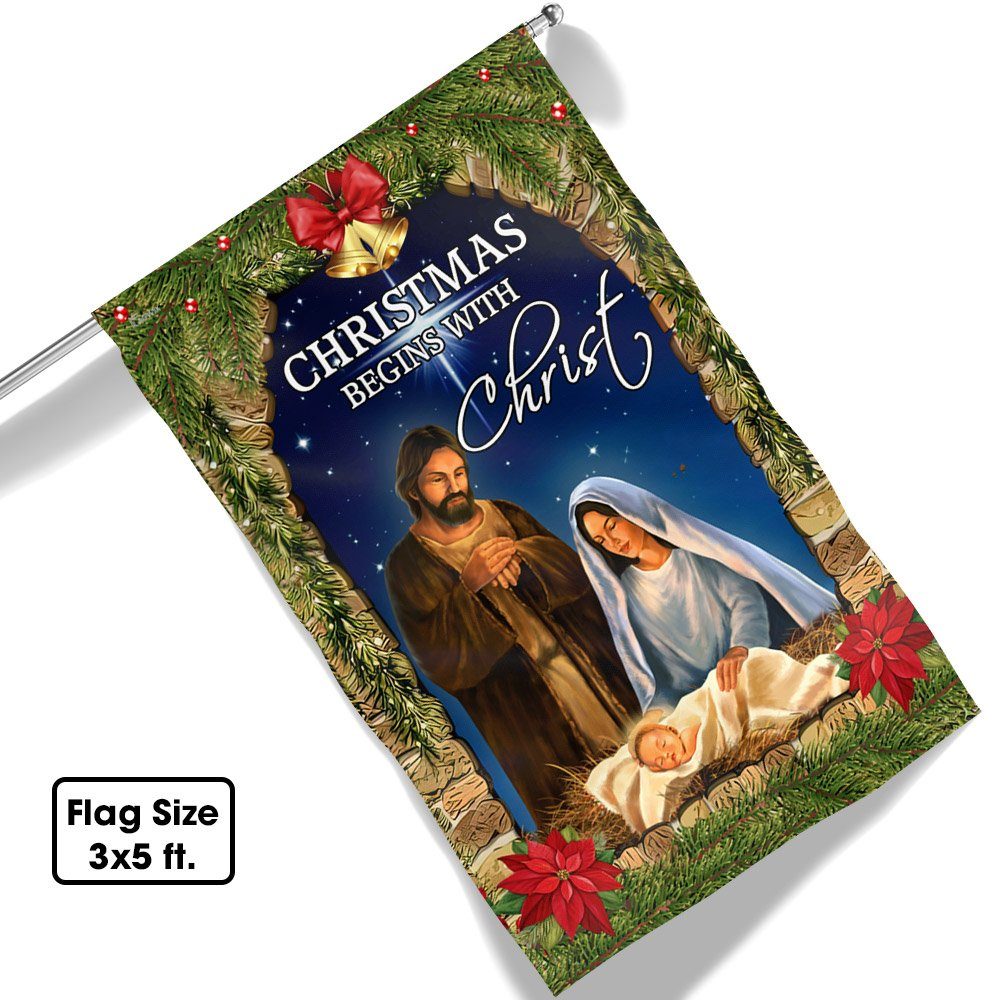 Nativity Of Jesus Flag Christmas Begins With Christ Flag TQN612Fv1 Nativity Of Jesus Flag Christmas Begins With Christ Flag TQN612Fv1
