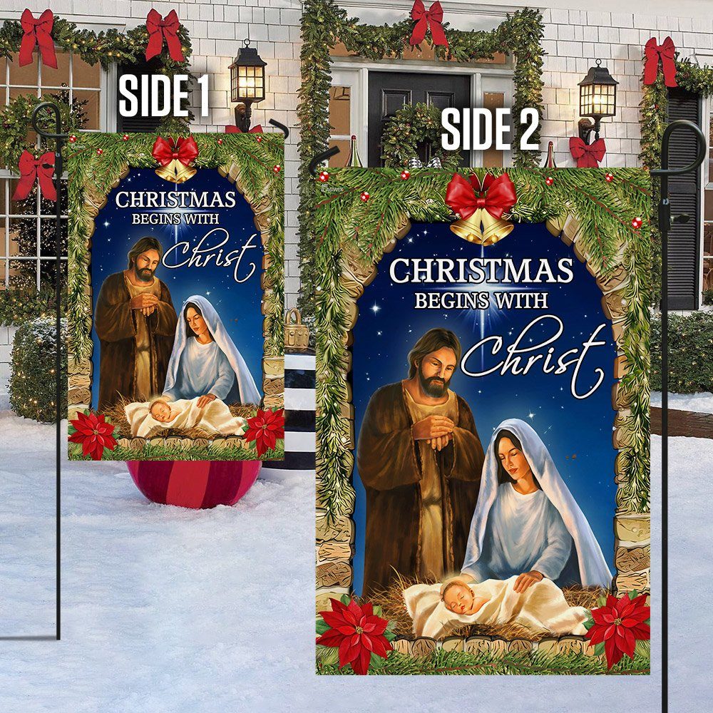 Nativity Of Jesus Flag Christmas Begins With Christ Flag TQN612Fv1 Nativity Of Jesus Flag Christmas Begins With Christ Flag TQN612Fv1