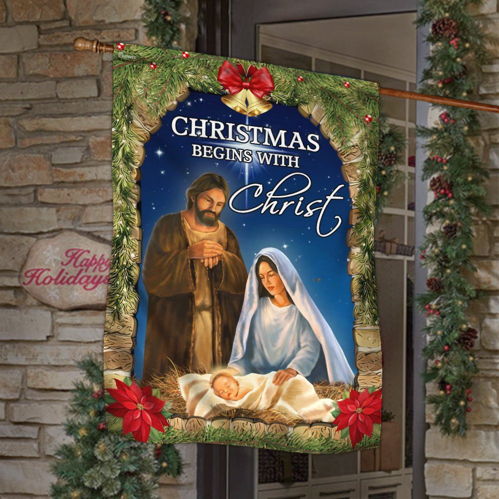 Nativity Of Jesus Flag Christmas Begins With Christ Flag TQN612Fv1 Nativity Of Jesus Flag Christmas Begins With Christ Flag TQN612Fv1