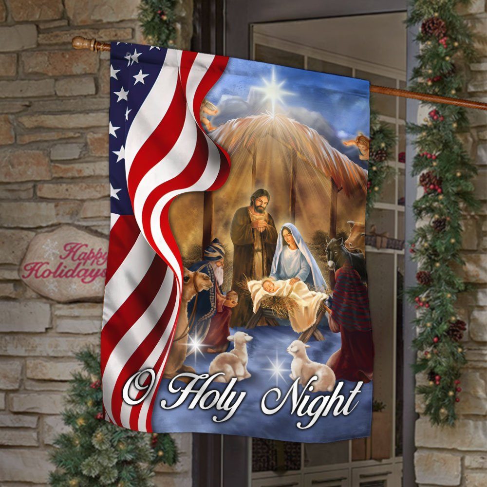 Nativity Scene American Flag O Holy Night DDH2986F