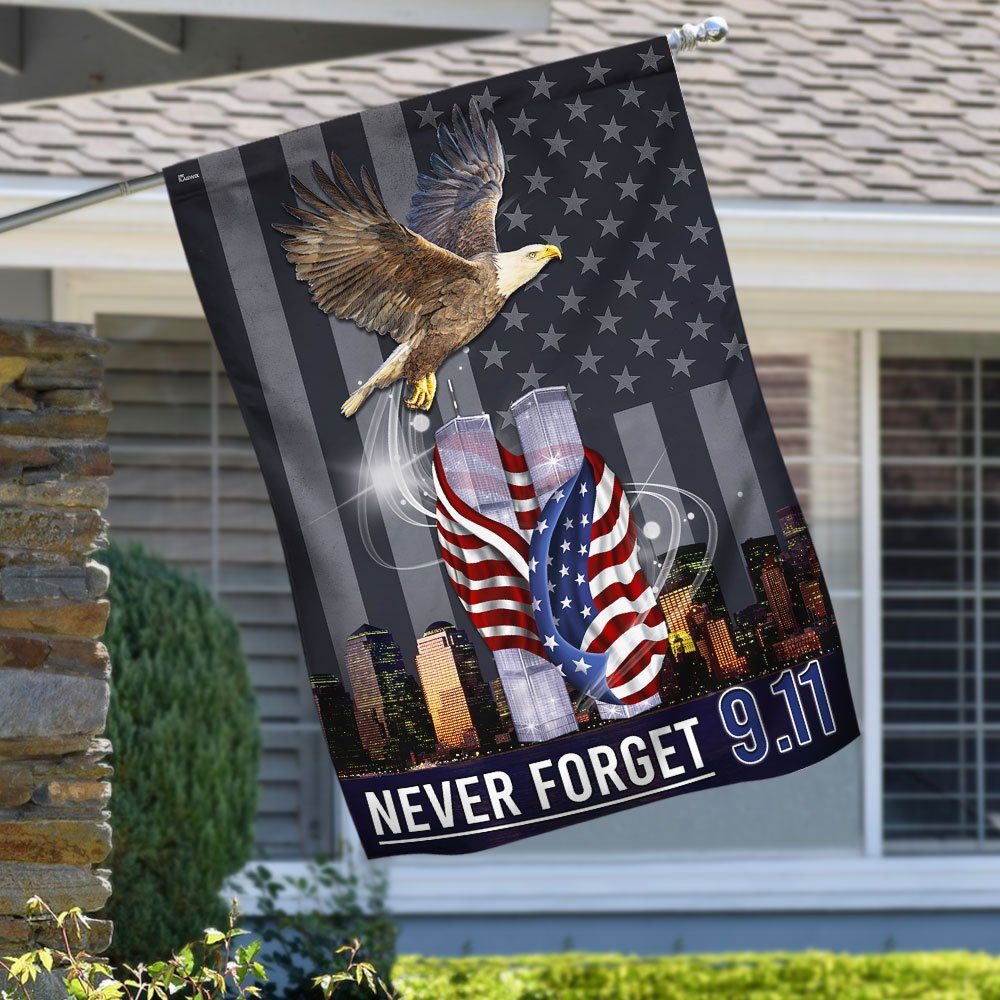 Never Forget 9-11 American Eagle U.S. Flag TRL1160Fv1
