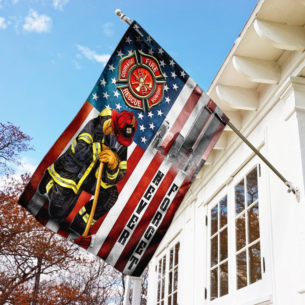 Never Forget 9-11 Firefighter Flag TRN1079F - Flagwix