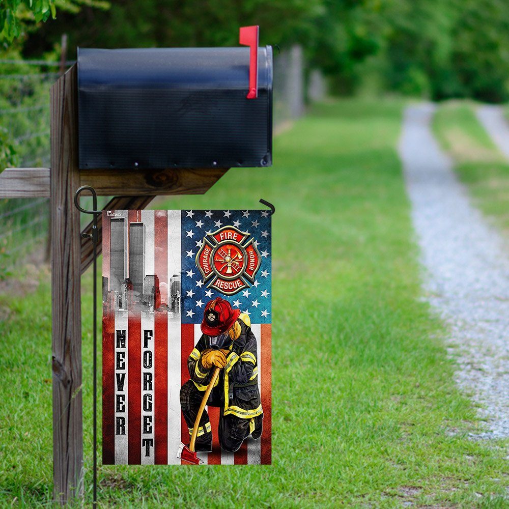 Never Forget 9-11 Firefighter Flag TRN1079F - Flagwix