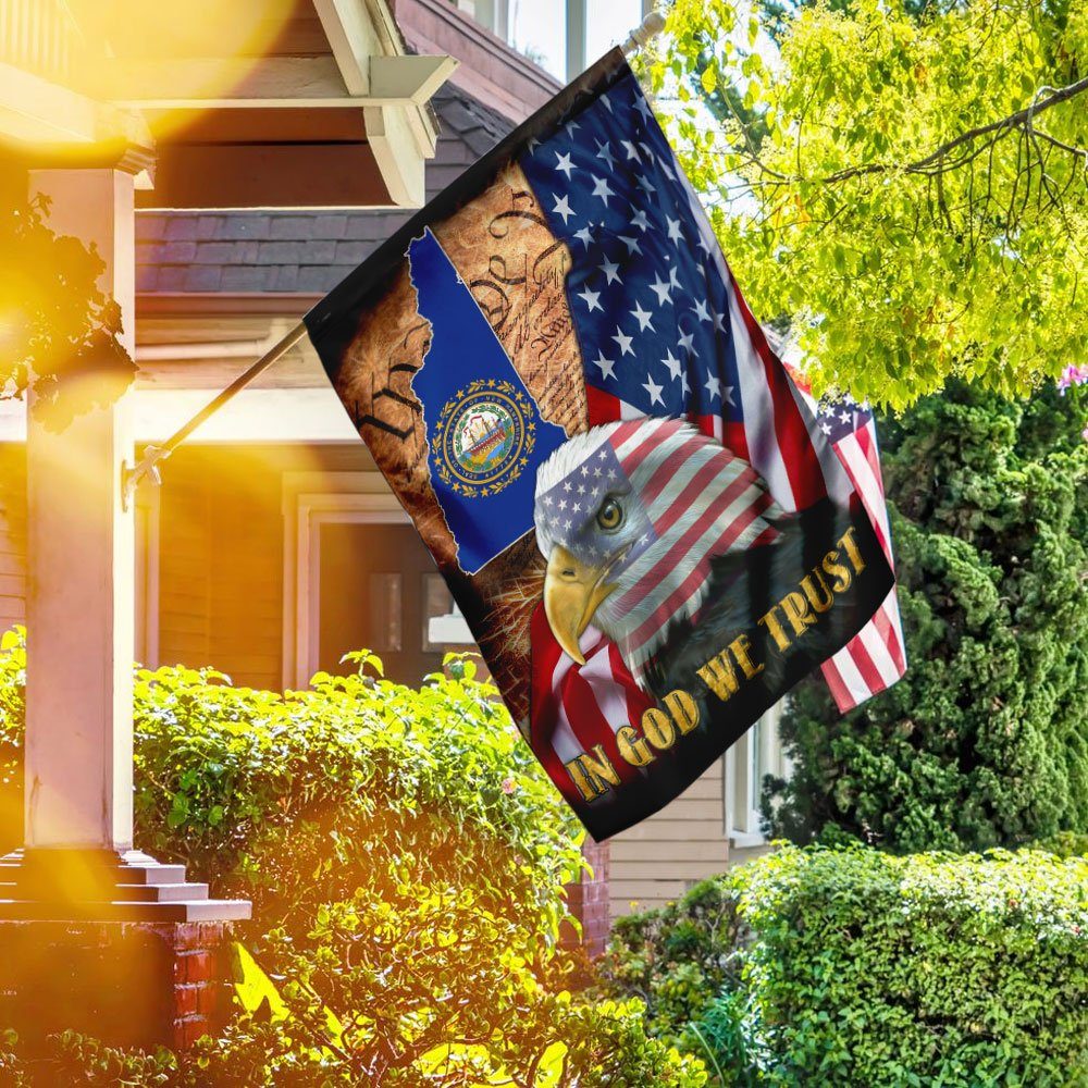 New Hampshire State Patriotic American Independence Day Flag
