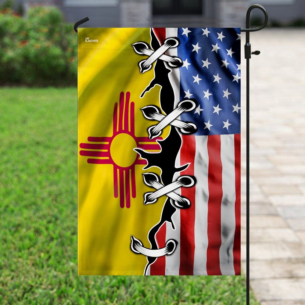 New Mexico And American Flag New Mexico And American Flag