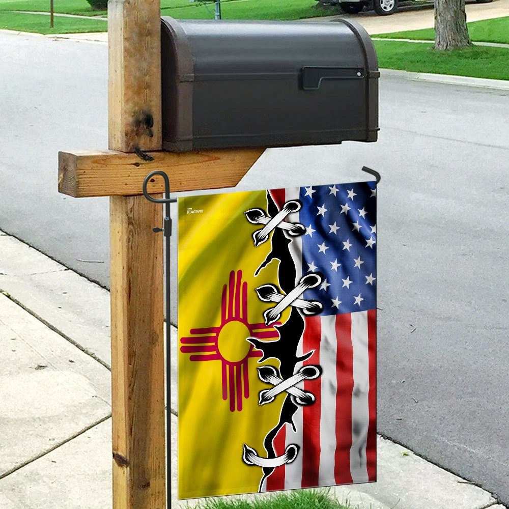 New Mexico And American Flag New Mexico And American Flag