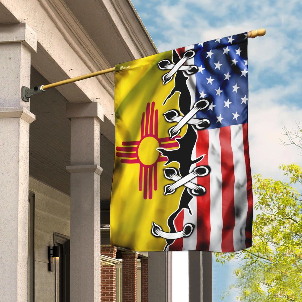 New Mexico And American Flag New Mexico And American Flag