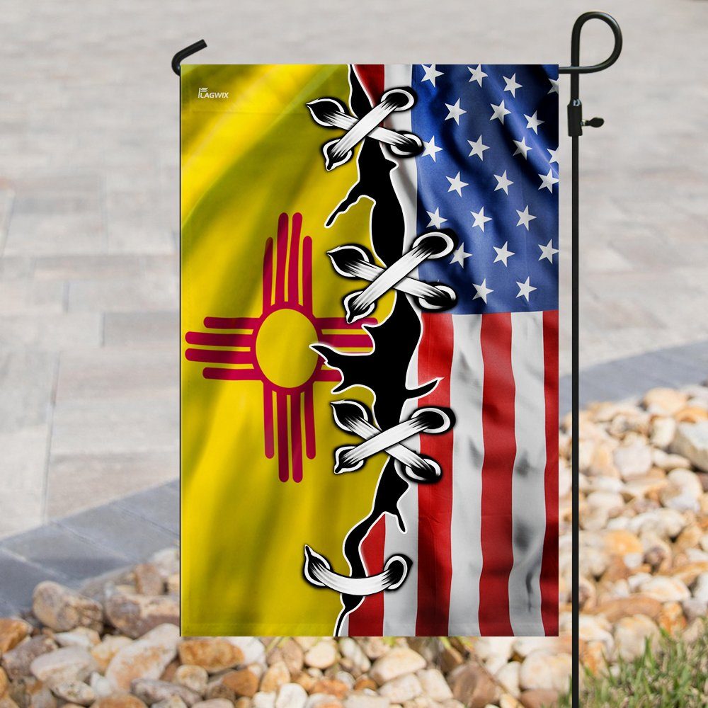 New Mexico And American Flag New Mexico And American Flag