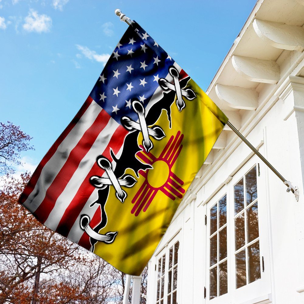 New Mexico And American Flag New Mexico And American Flag