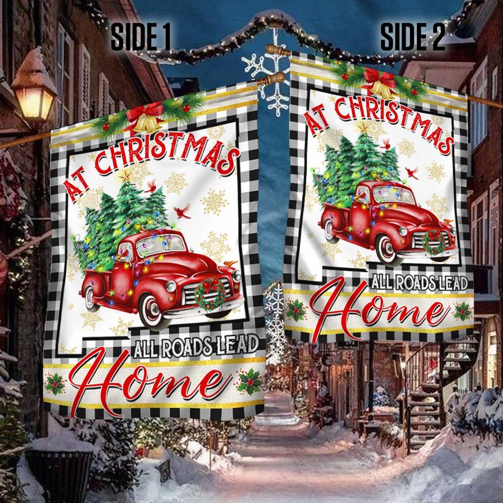 New Mexico Christmas Flag All Roads Lead Home LNT660F