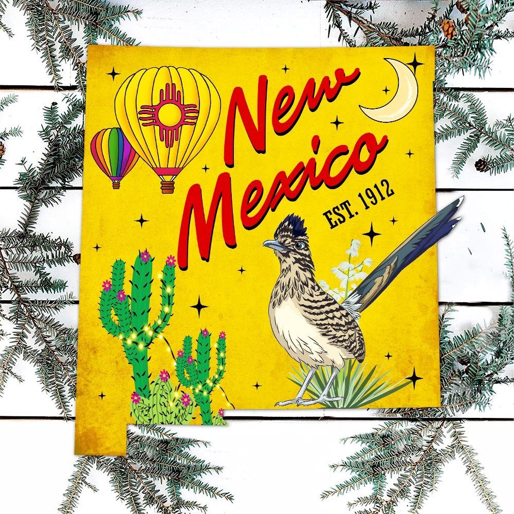 New Mexico Greater Roadrunner Hanging Metal Sign LNT710MS
