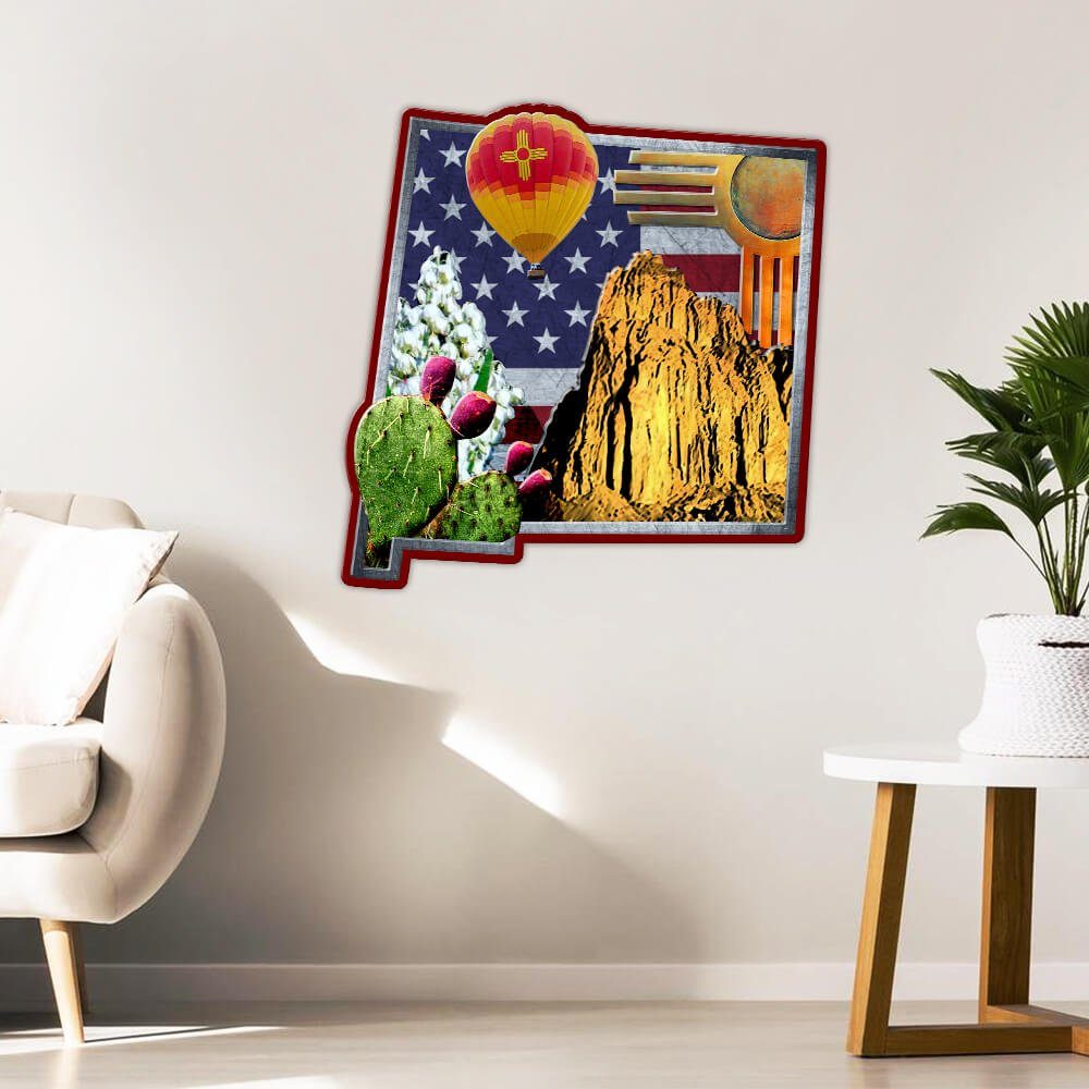 New Mexico Hanging Metal Sign Symbol NNT192MS