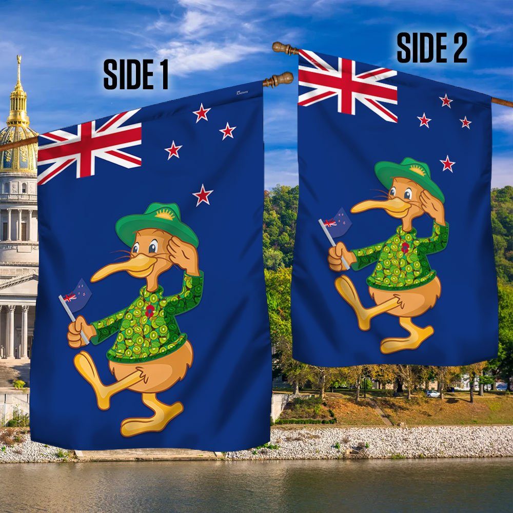 New Zealand Flag Anzac Day Kiwi Bird LNT857F