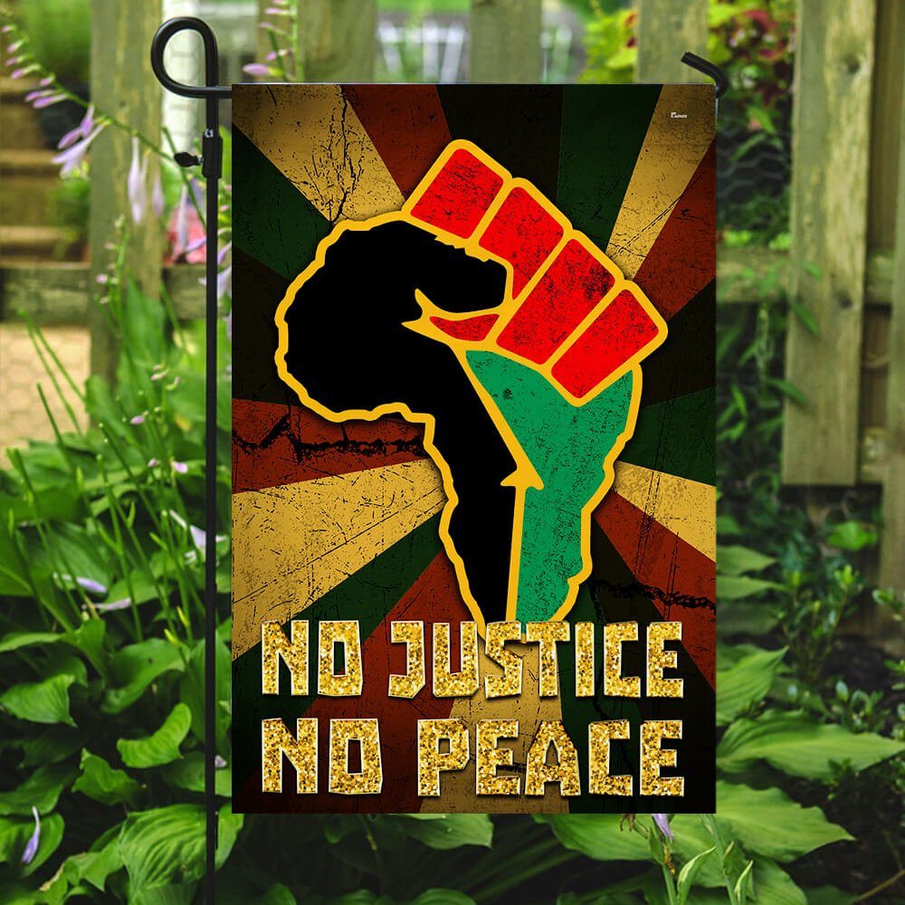 No Justice No Peace Proud Africa Flag