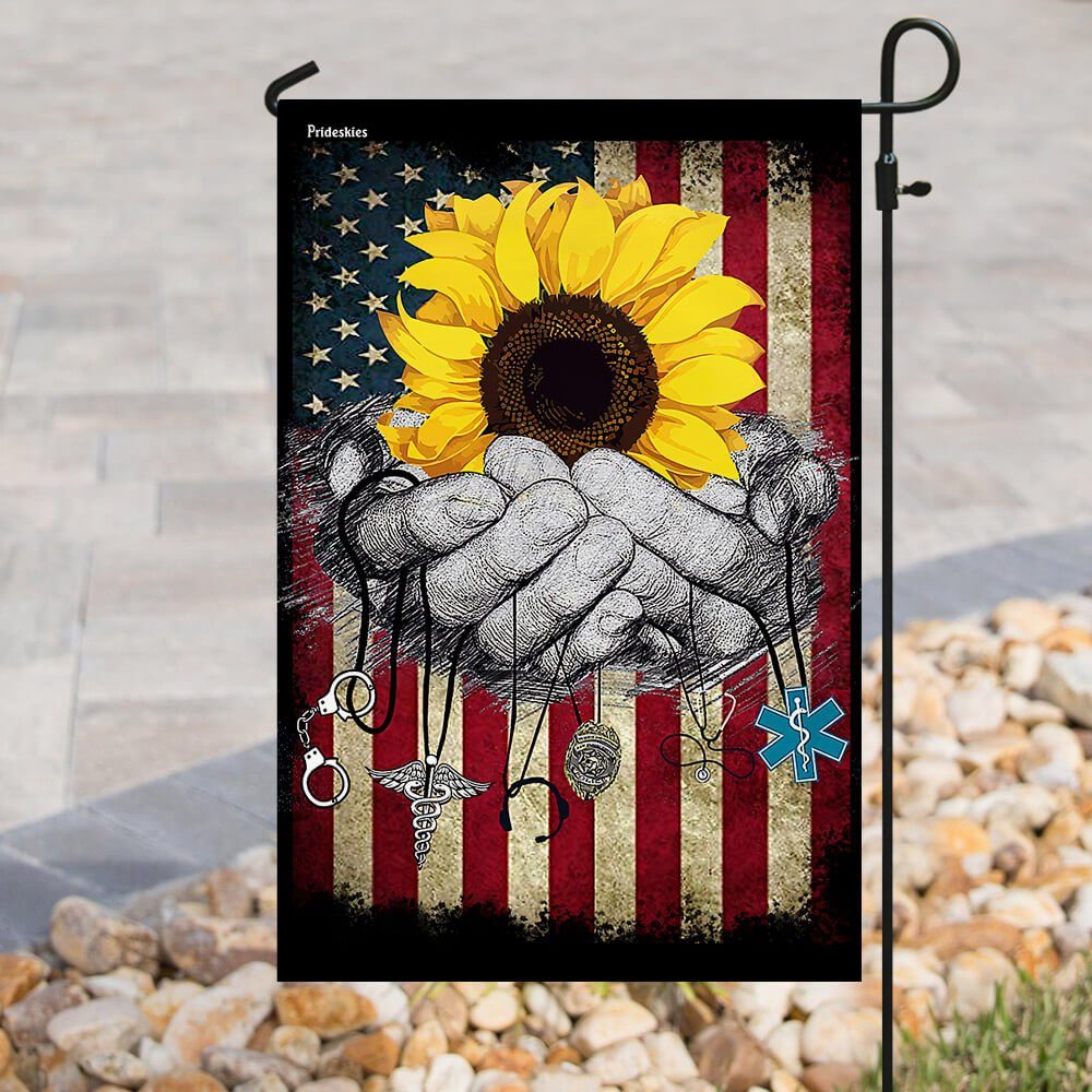 No One Fights Alone Firefighter Nurse Police EMS Flag No One Fights Alone Firefighter Nurse Police EMS Flag