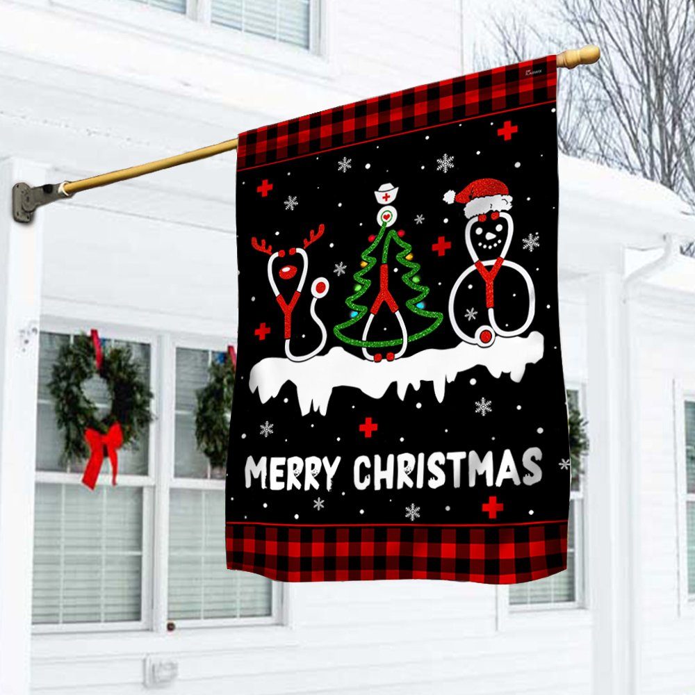 Nurse Christmas Flag Gift For Nurse TQN744F
