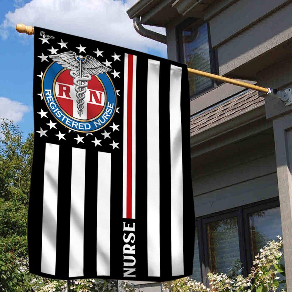 Nurse Flag Thin Red Line Nurse Flag QTR97F