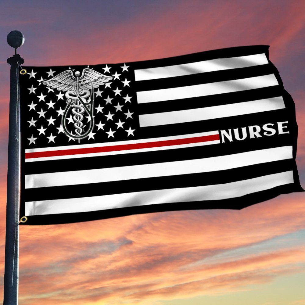Nurse Flag Thin Red Line Nurse Grommet Flag TRN1388GFv1