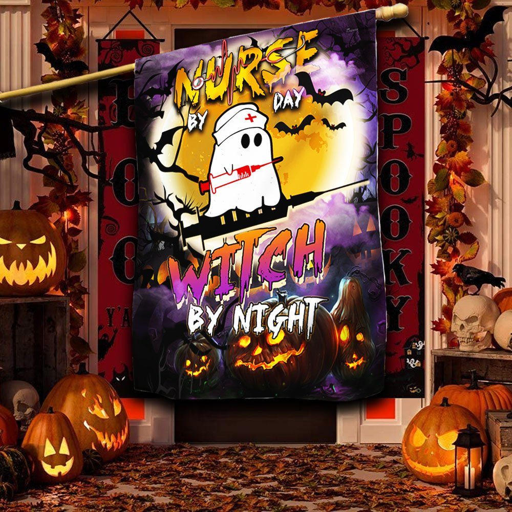 Nurse Halloween Witch Flag THH3395F