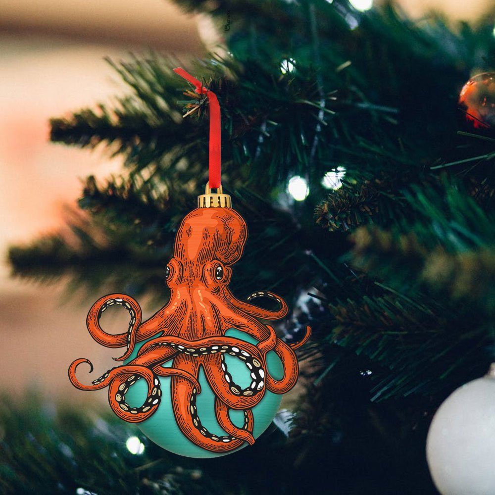 Octopus Bauble Christmas Ornament TQN632O