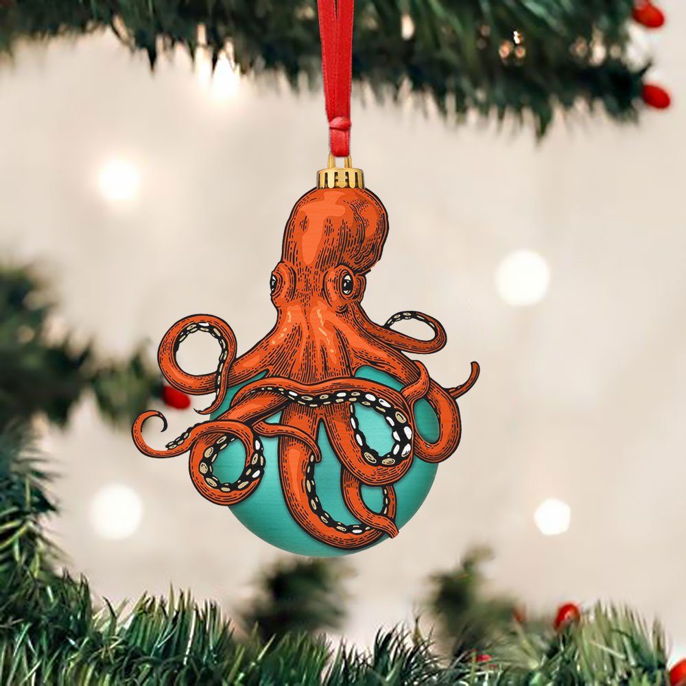 Octopus Bauble Christmas Ornament TQN632O