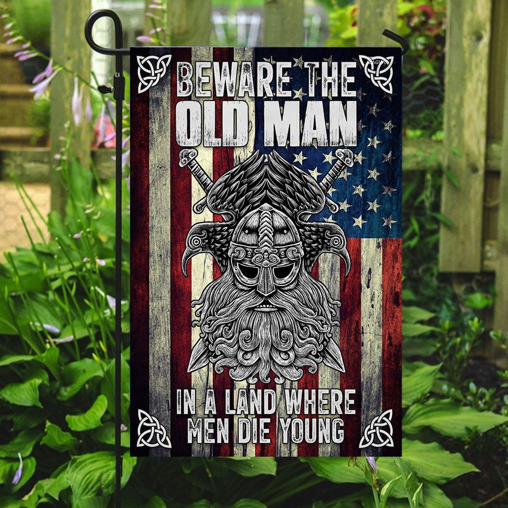 Odin. Beware The Old Man In A Land Where Men Die Young Flag