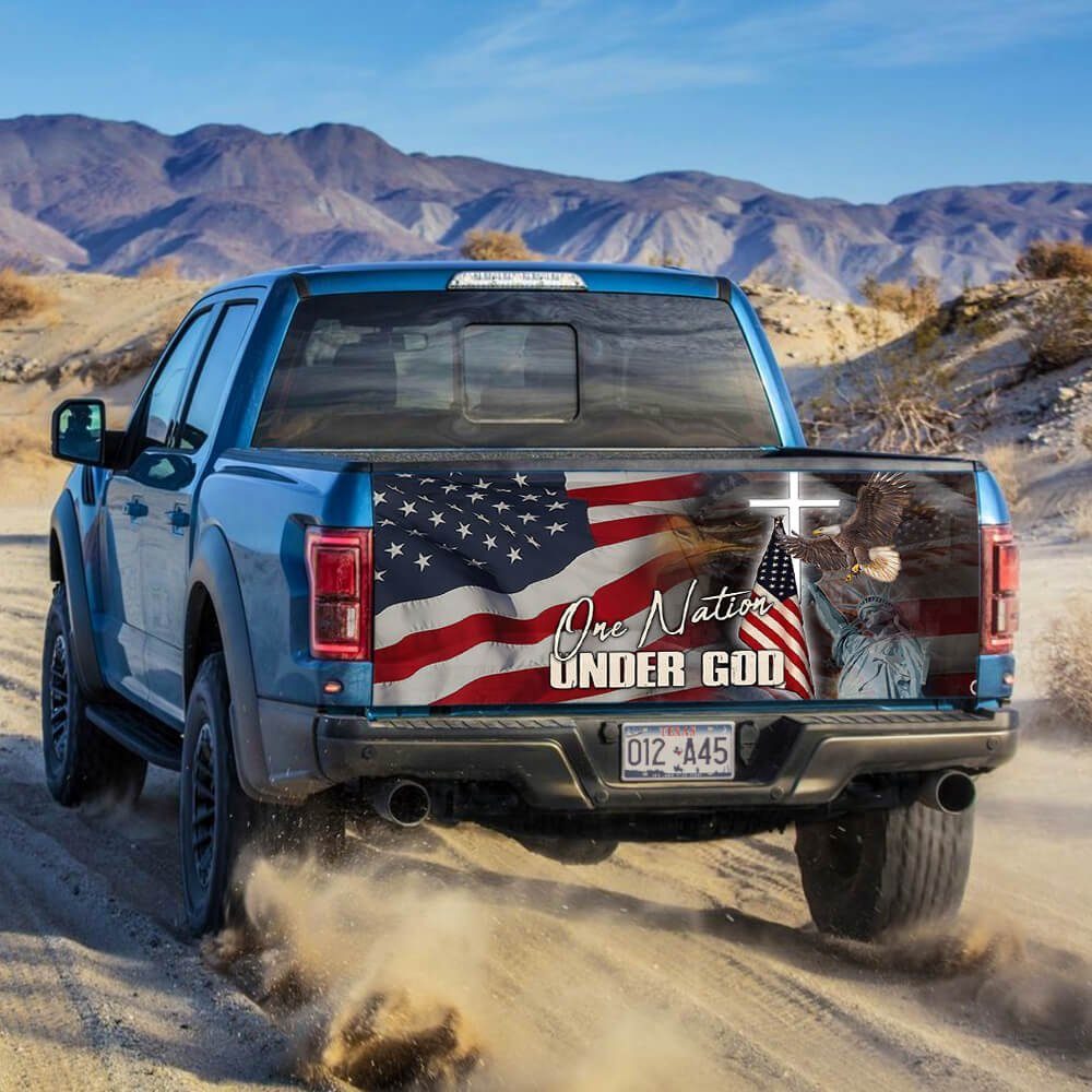 One Nation Under God America Truck Tailgate Decal Sticker Wrap