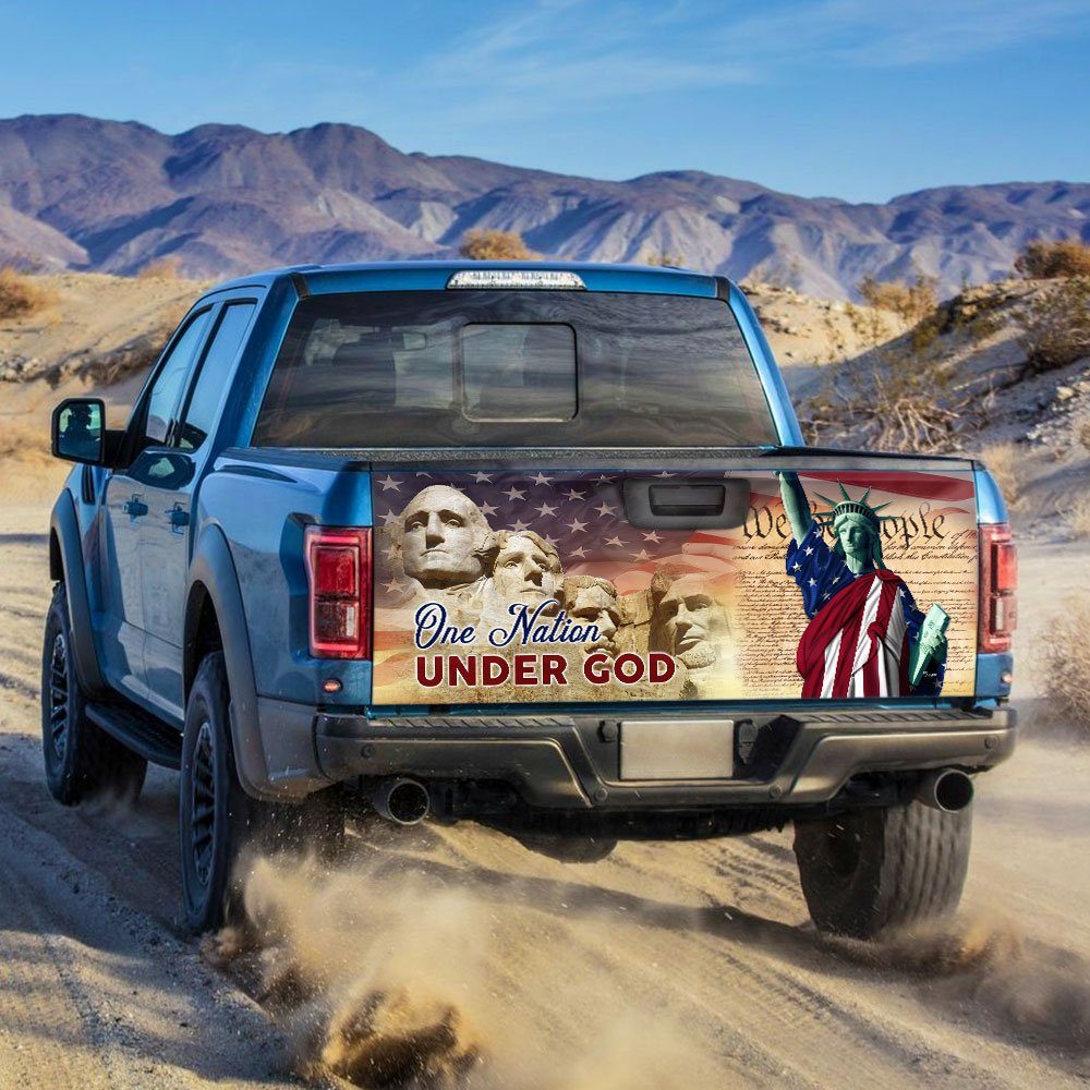 One Nation Under God American Pride Truck Tailgate Decal Sticker Wrap DDH2632TDv1