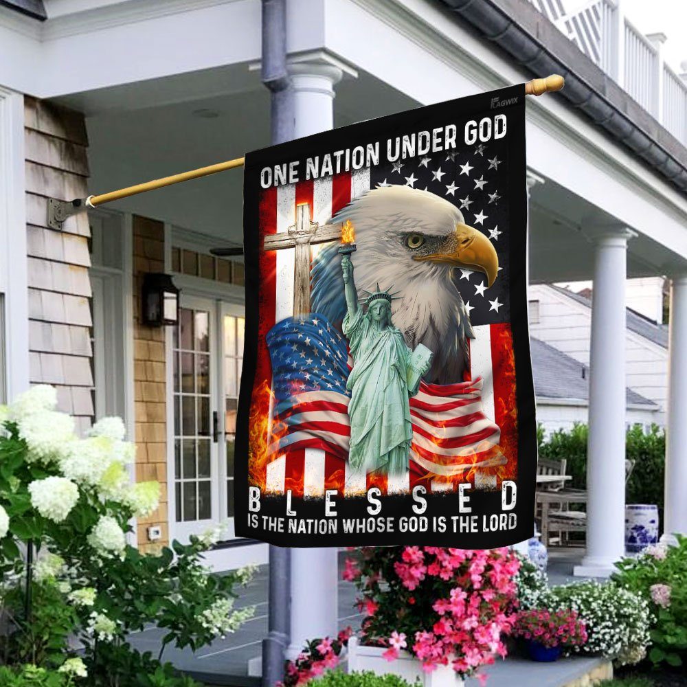 One Nation Under God Blessed Is The Nation Flag LHA1652F