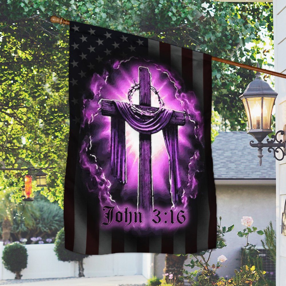 One Nation Under God Flag, Cross Christian Jesus QNV27F