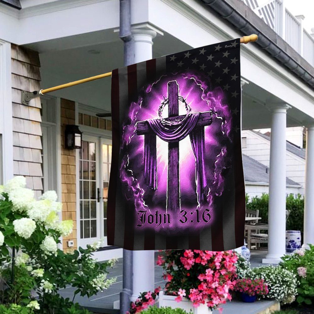 One Nation Under God Flag, Cross Christian Jesus QNV27F