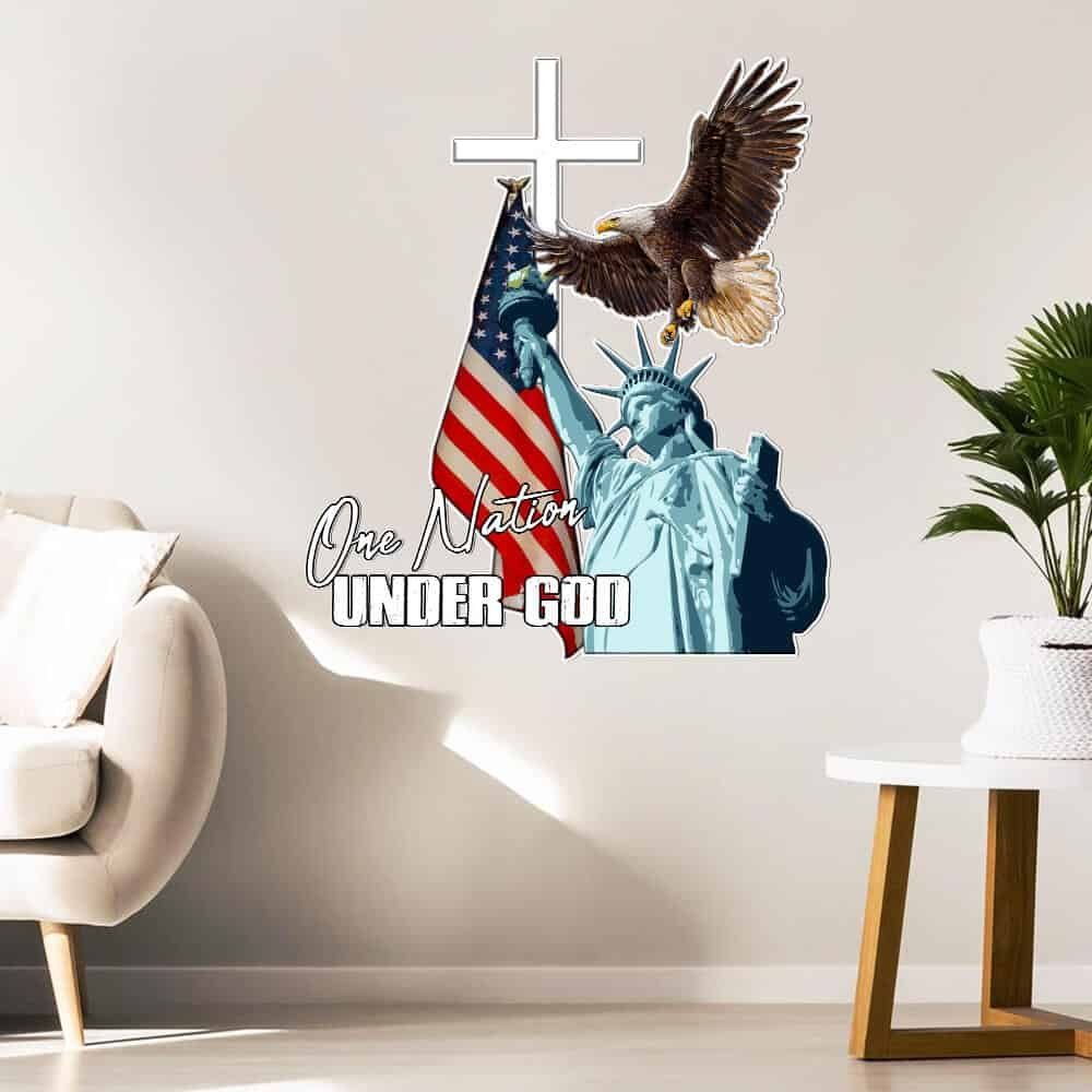 One Nation Under God Hanging Metal Sign PN262MS