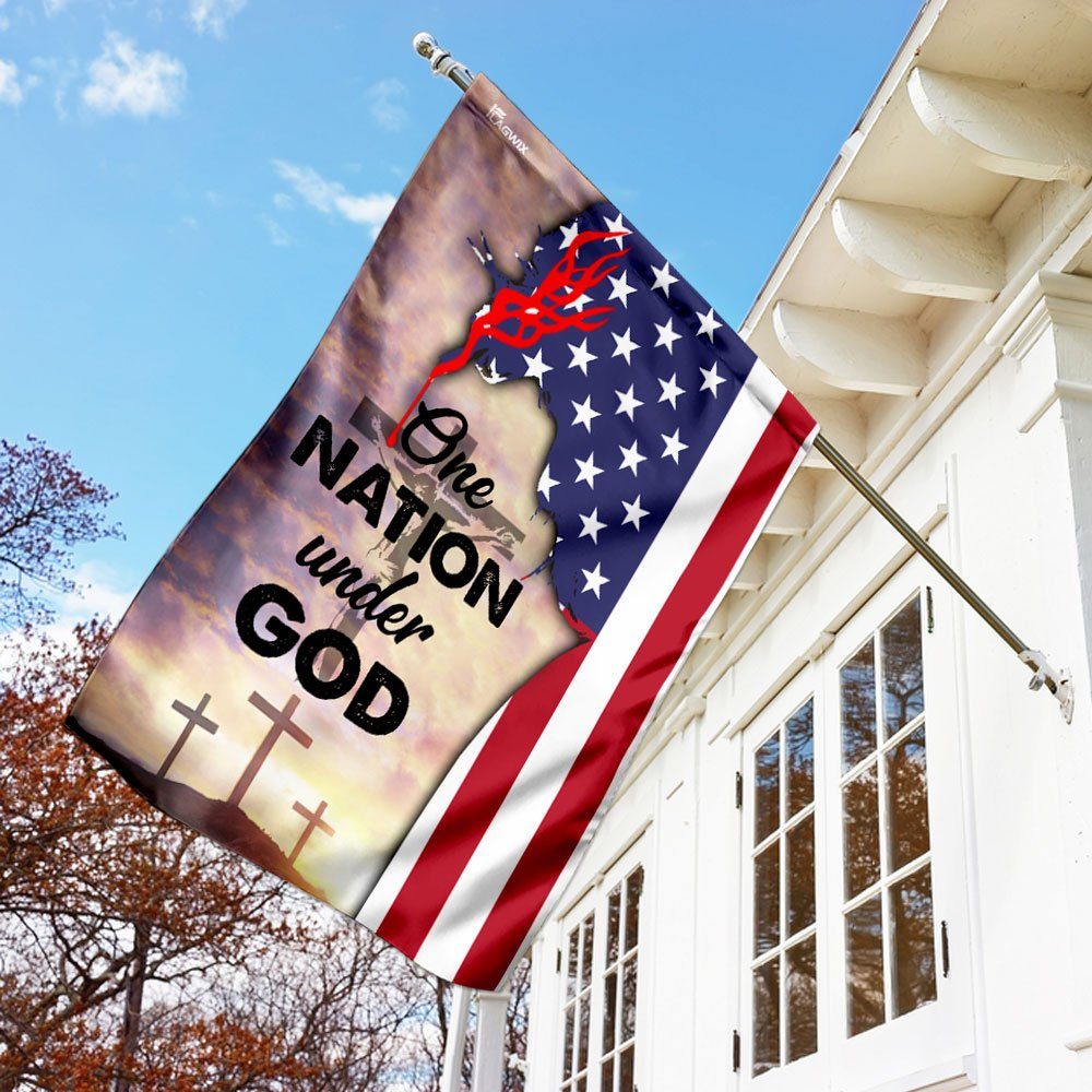 One Nation Under God Jesus Christ Flag