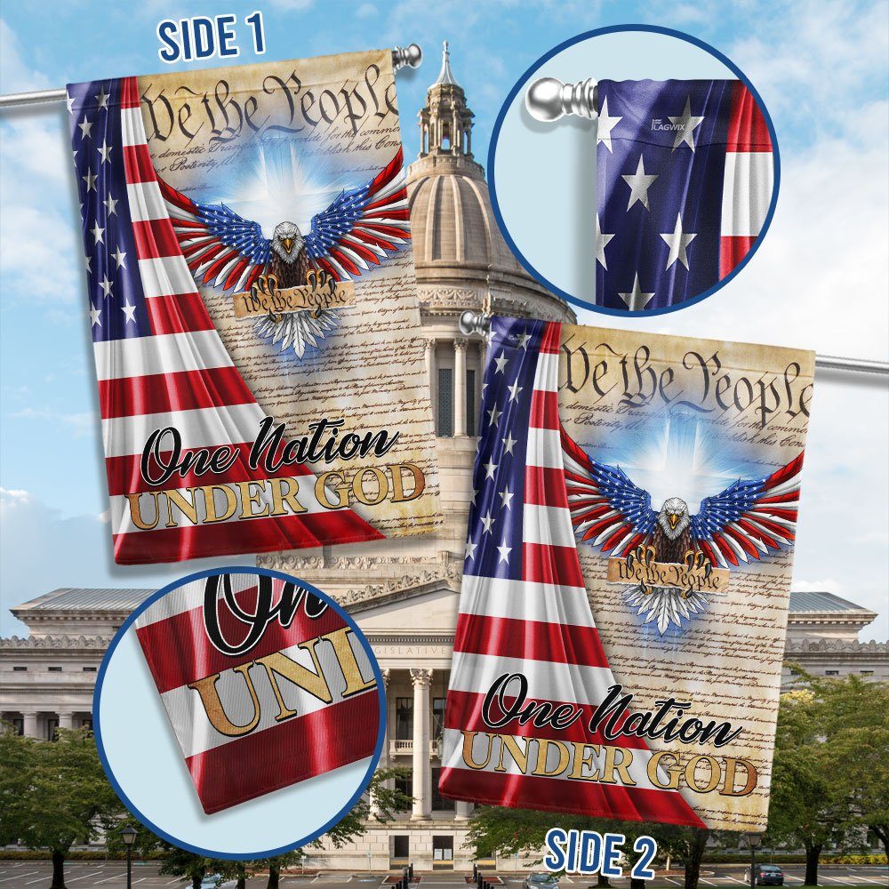 One Nation Under God Patriot Eagle Flag MLN1351F