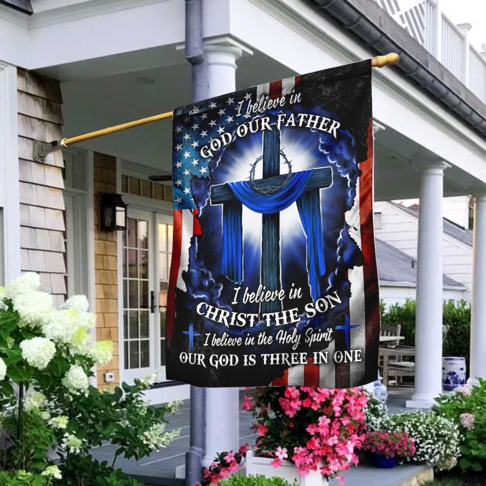 Our God Is Three In One Flag