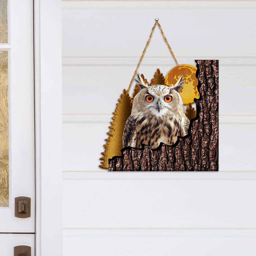 Owl Forest Custom Wooden Sign ANT186WD