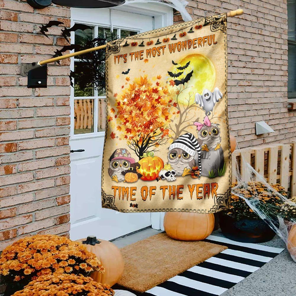 Owl Halloween Flag