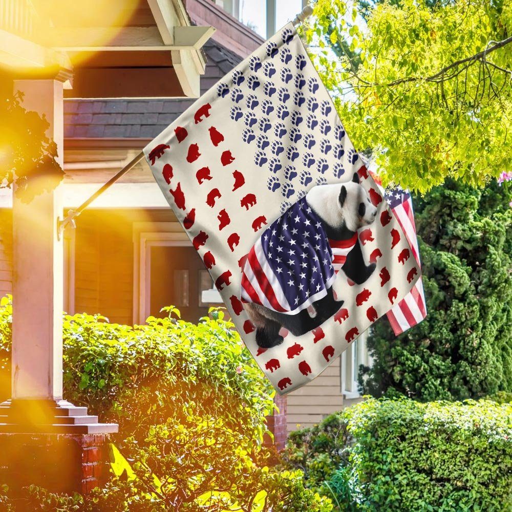 Panda Wrapped In American Flag
