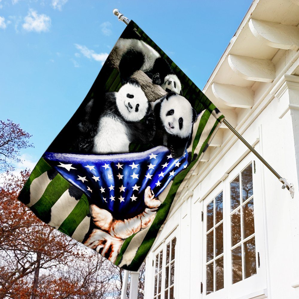 Pandas American Flag