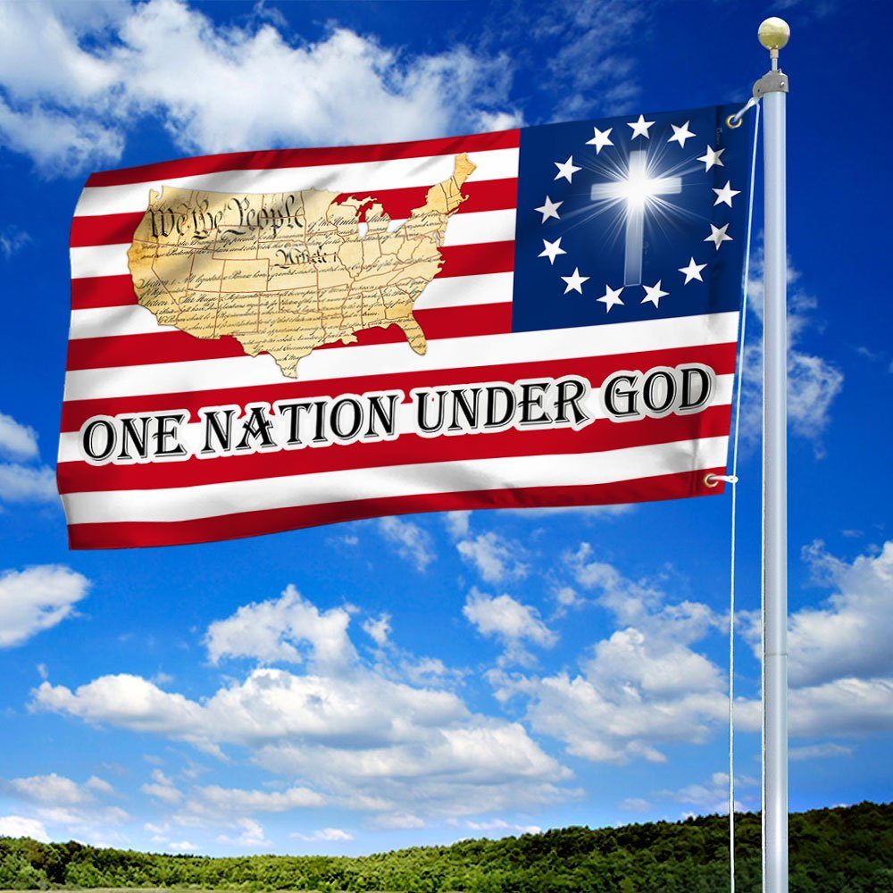 Patriot Flag One Nation Under God American Grommet Flag TRL1619GFv1