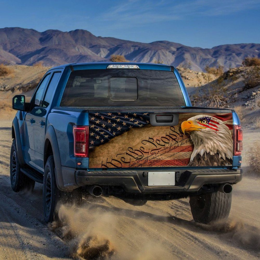 Patriotic American Eagle Truck Tailgate Decal Sticker Wrap