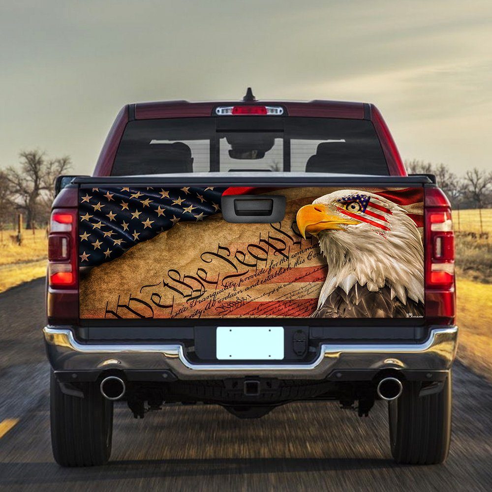 Patriotic American Eagle Truck Tailgate Decal Sticker Wrap