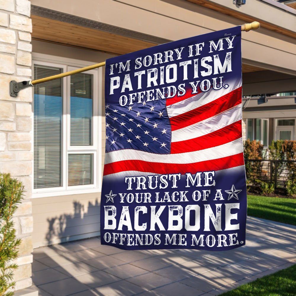 Patriotic American Flag Sorry If My Patriotism Offends You Flag MLN863F