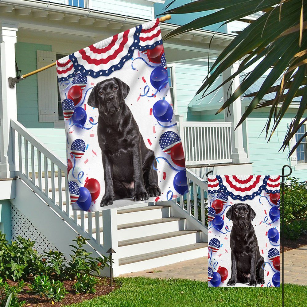 Patriotic Black Labrador Retriever Dog  4th Of July Independence Day Flag TQN1298Fv2