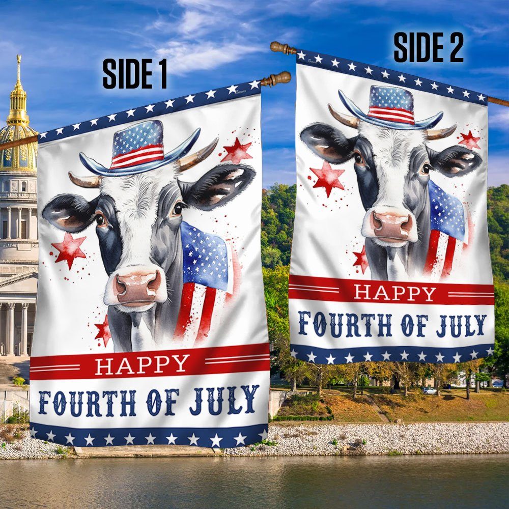 Patriotic Dairy Cow 4th Of July TQN1274F