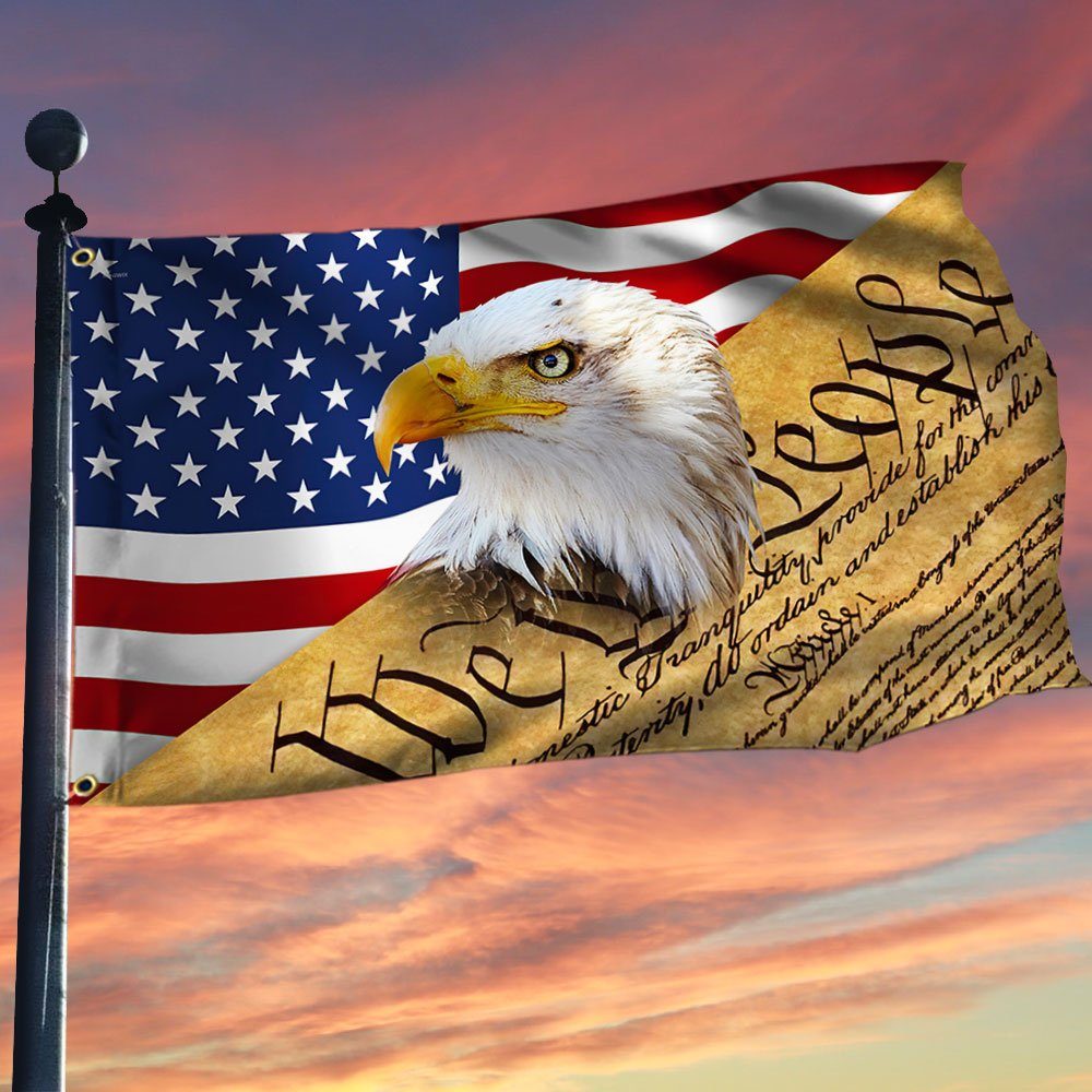 Patriotic Eagle American Grommet Flag DBD3337GF