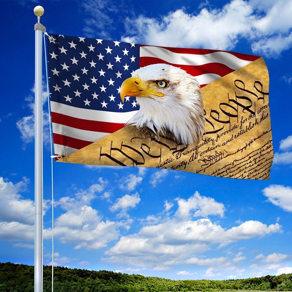 Patriotic Eagle American Grommet Flag DBD3337GF